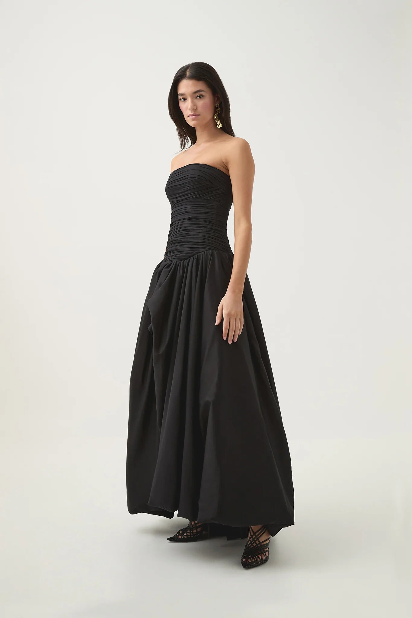 Juliana Floral Print Bubble Hem Maxi Dress