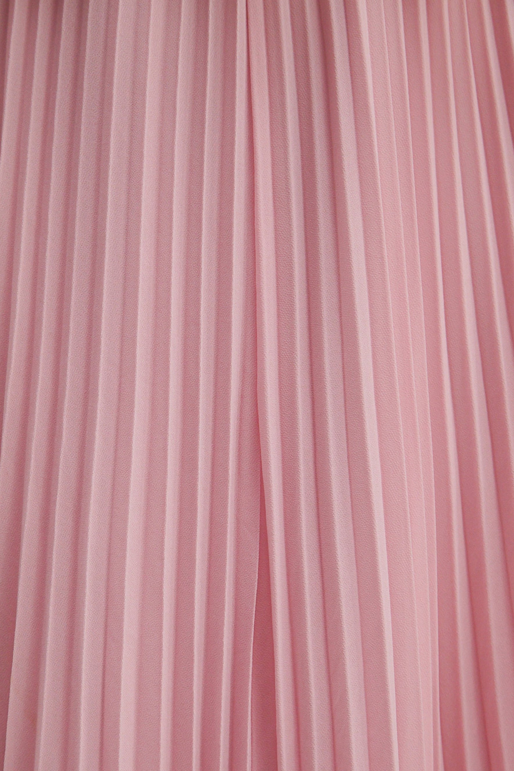 Dreamy Date Pink Floral Lace Pearl Trim Top & Pleated Skirt Set