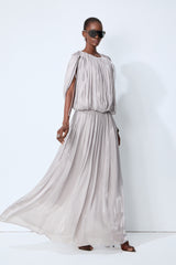 Daydreamers Grey Draped Gathered Maxi Dress
