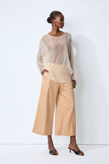 Simply Refined Khaki High Waist Gold Button Pants