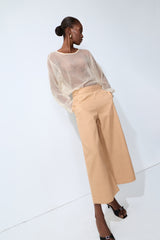 Simply Refined Khaki High Waist Gold Button Pants