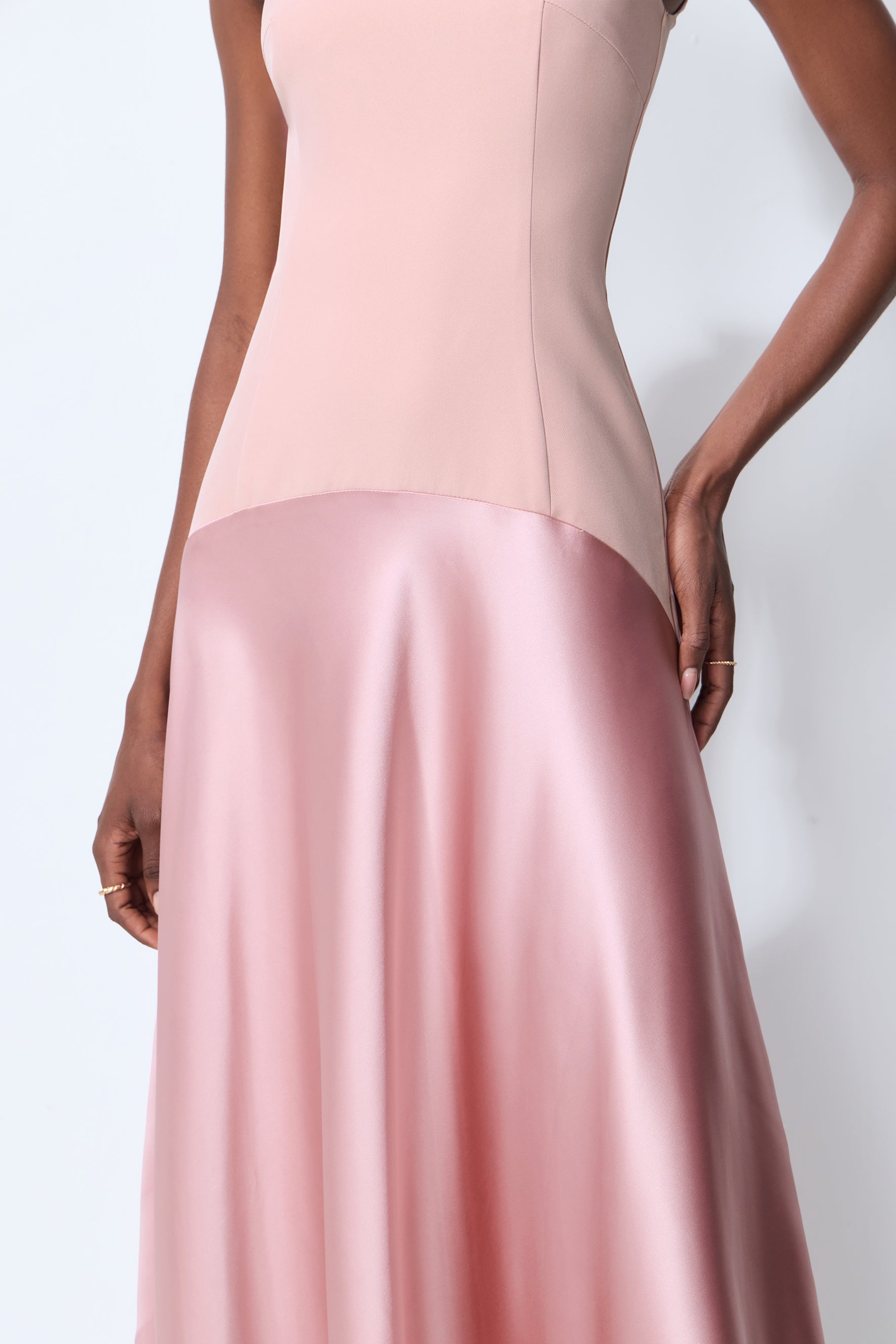 Love This Feeling Pink Square Neck Sleeveless Satin Maxi Dress