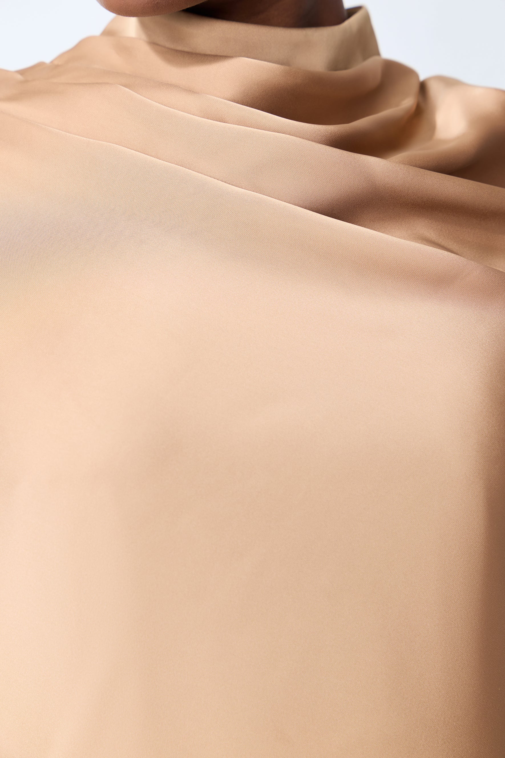 Immaculate Chicness Khaki Satin Cape Top & Sequin Pants Set