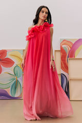 Fiona One Shoulder Gradient Maxi Dress