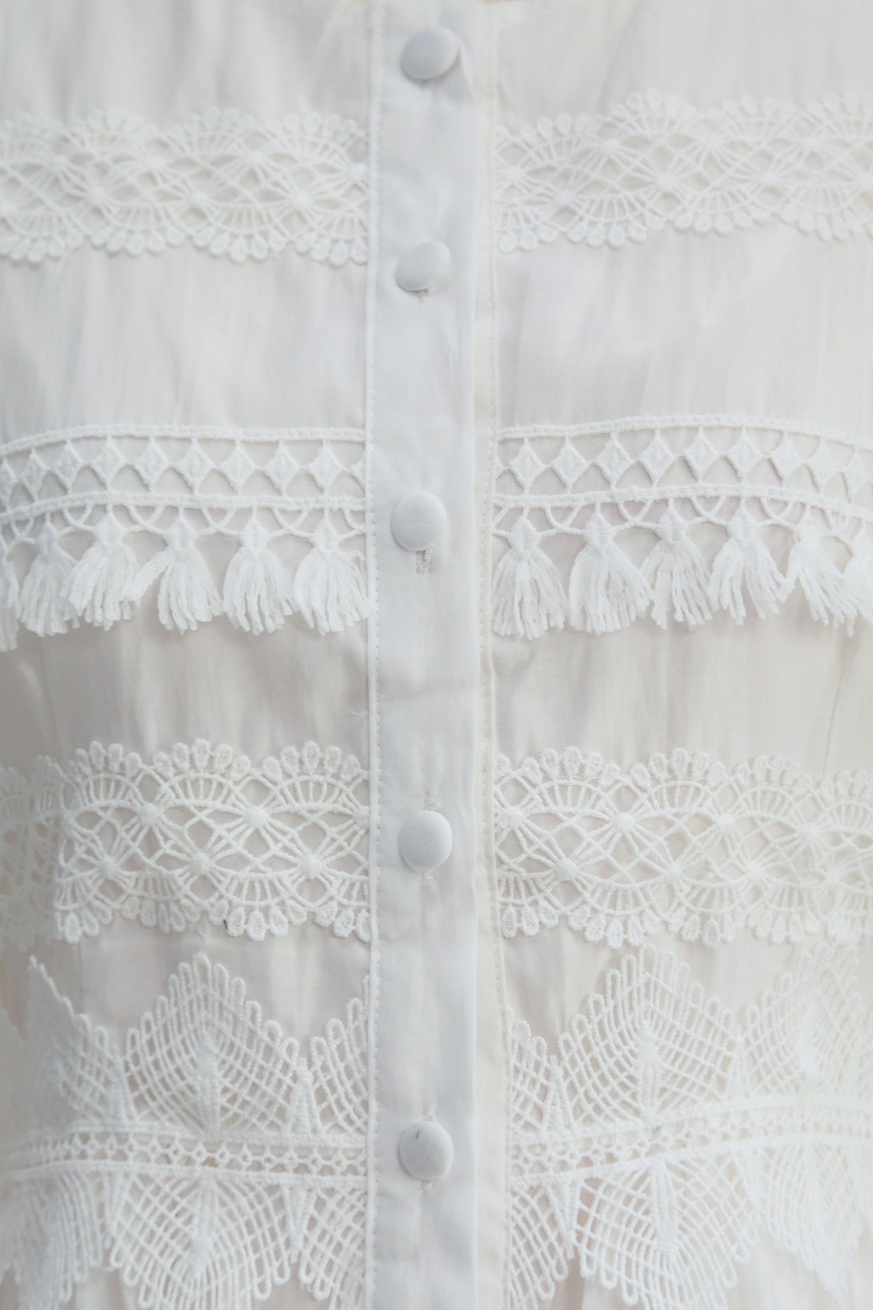 City Of Angels White Lace Embellished Short Sleeve Mini Dress