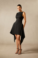 Carly Sleeveless Asymmetric Hem Mini Dress