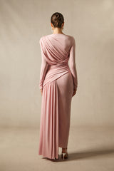 Casey Asymmetric Ruched Bodice Maxi Dress