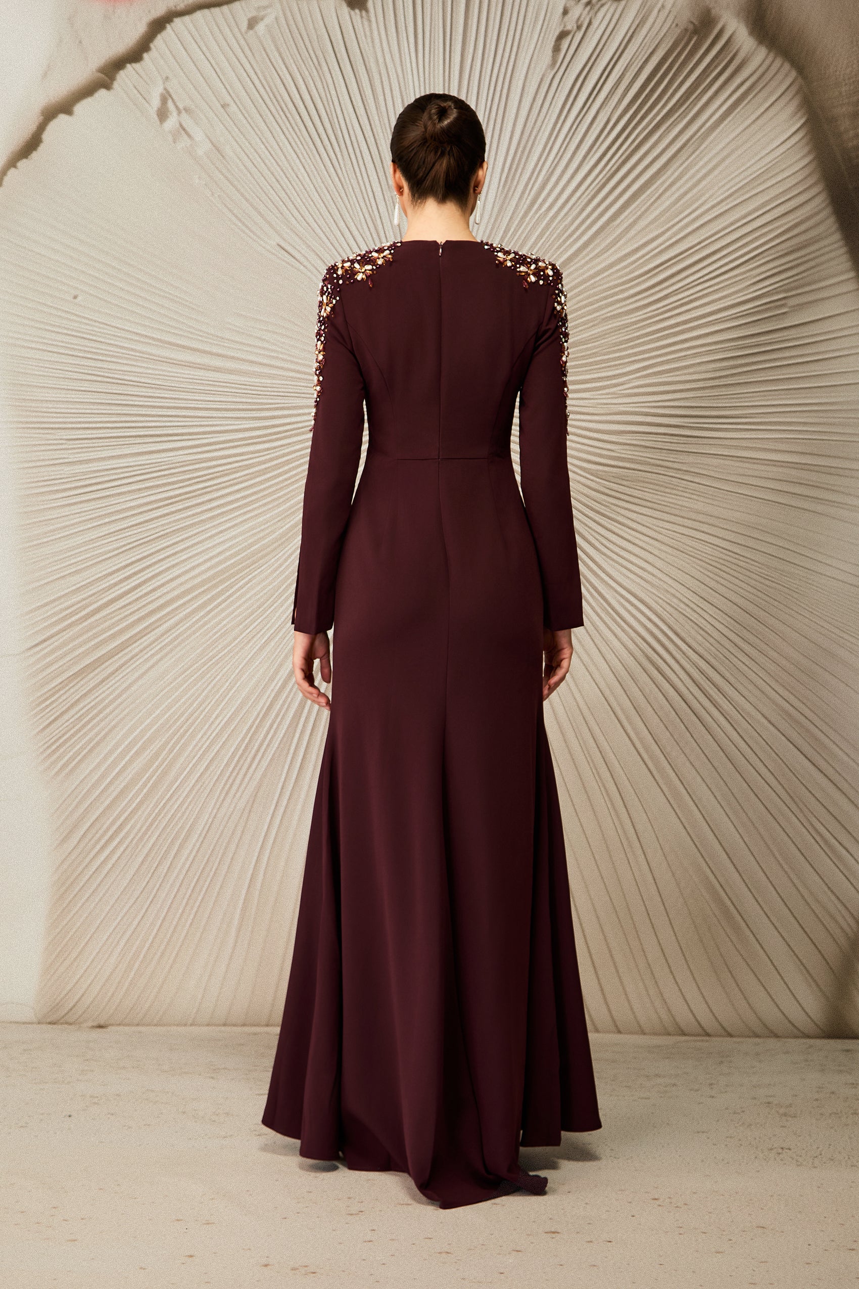 Abigail Embellished V-Neck Maxi Dress
