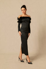 Beverly Off Shoulder Embellished Maxi Dress