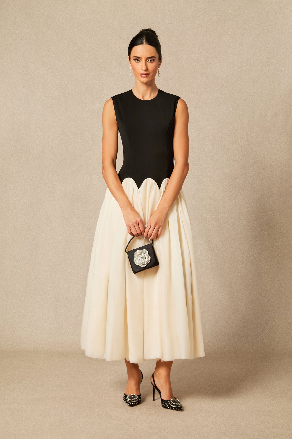 Zoey Sleeveless Color Block Maxi Dress