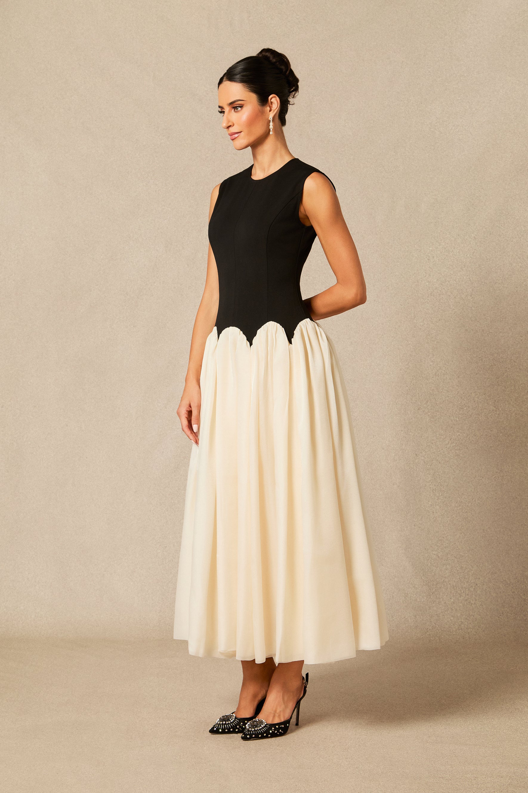 Zoey Sleeveless Color Block Maxi Dress