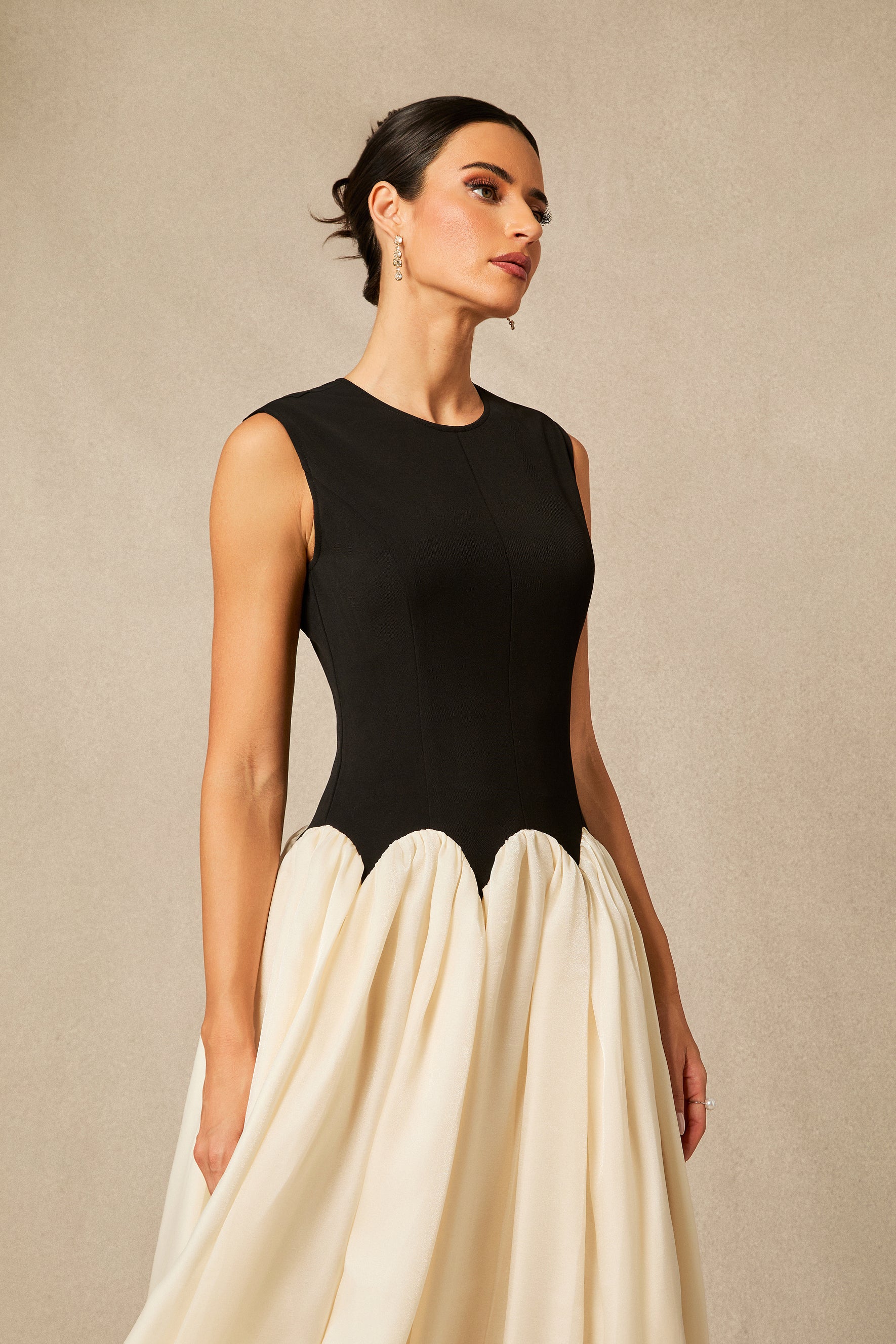 Zoey Sleeveless Color Block Maxi Dress