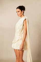 Danielle One Shoulder Draped Mini Dress