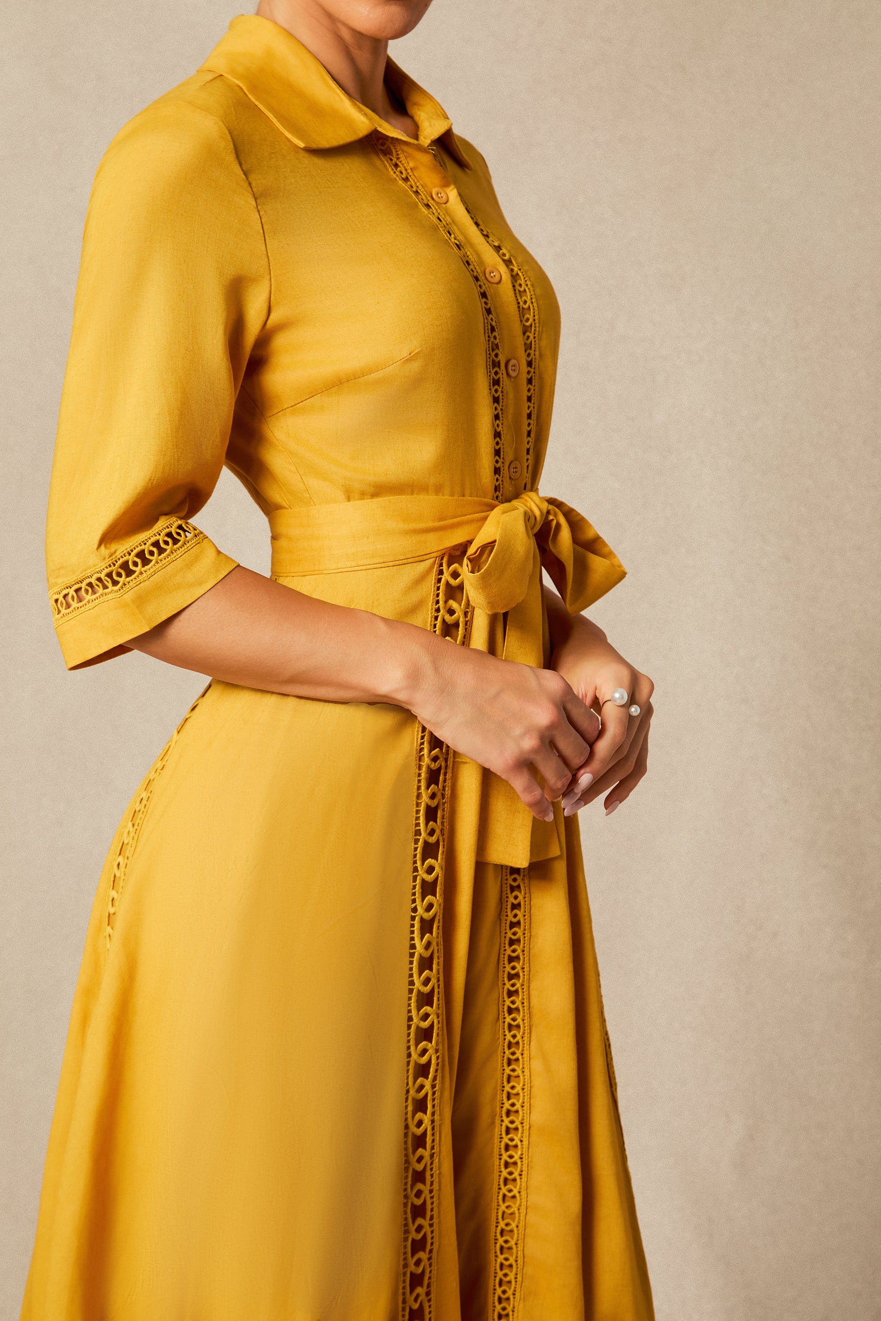 Angelina Lace Embroidered Short Sleeve Maxi Dress