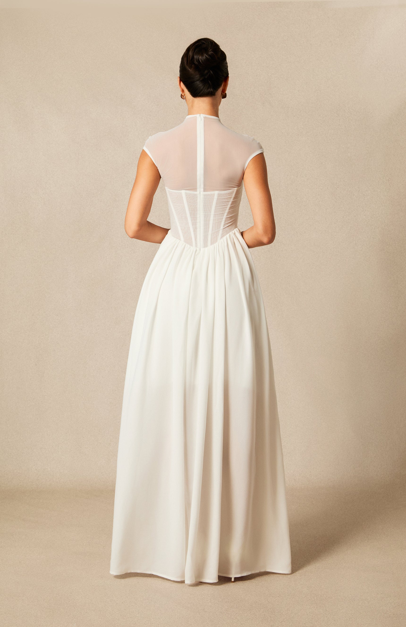 Alyssa Cap Sleeve Corset Maxi Dress