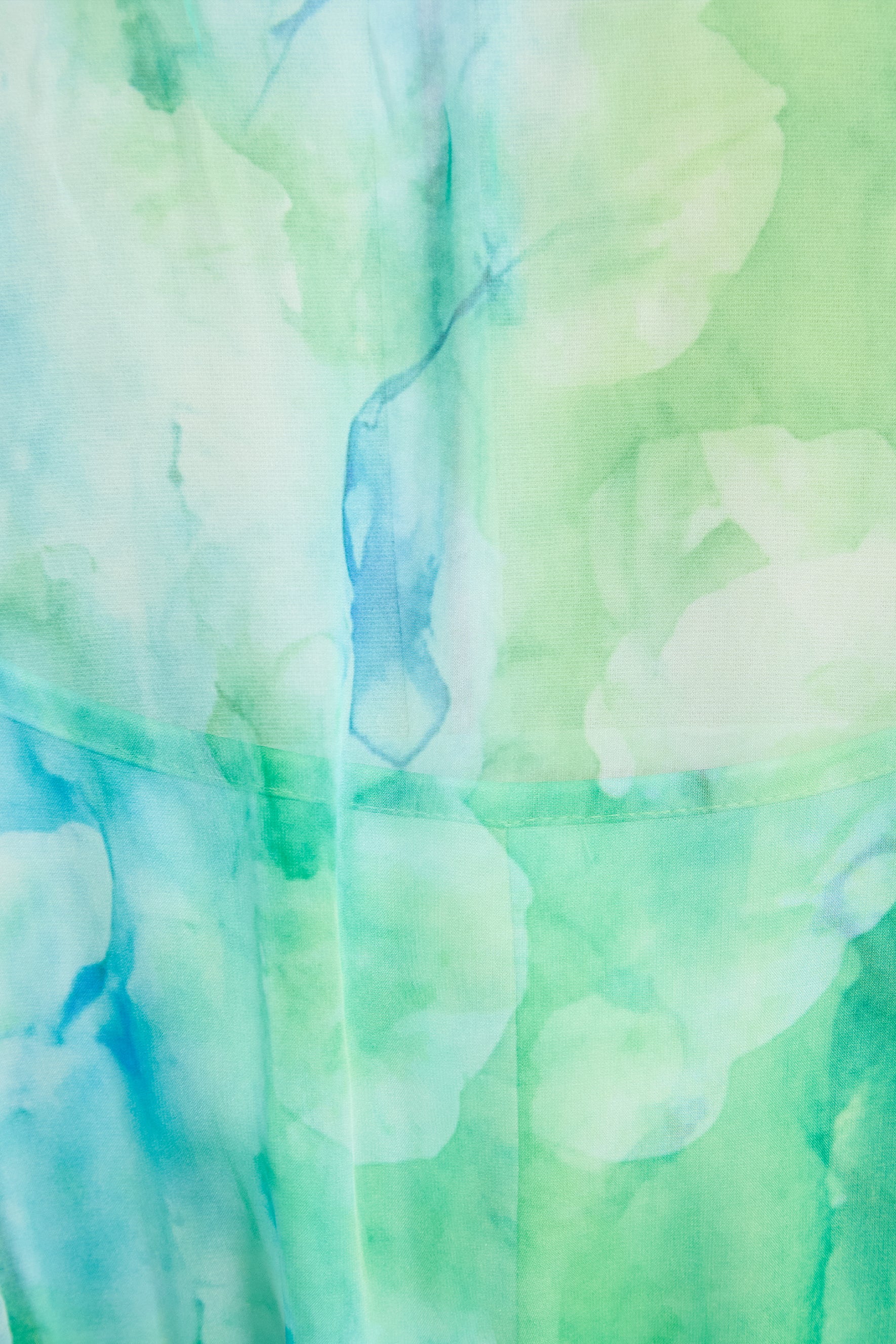 Vibes On Point Mint Green Abstract Print Tiered Ruffle Maxi Dress
