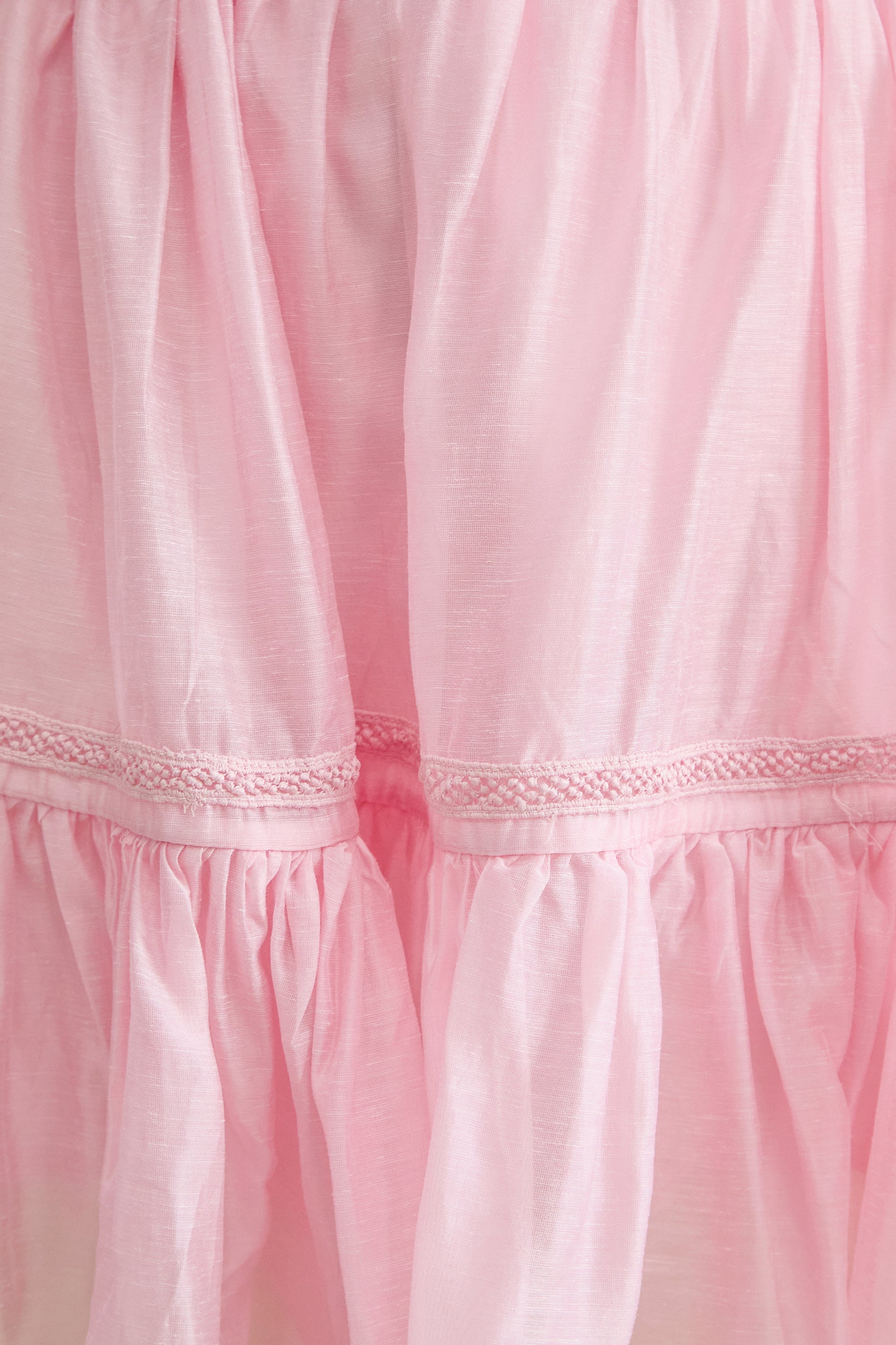 Especially Stunning Pink V-Neck Ruffled Top & Skirt Set