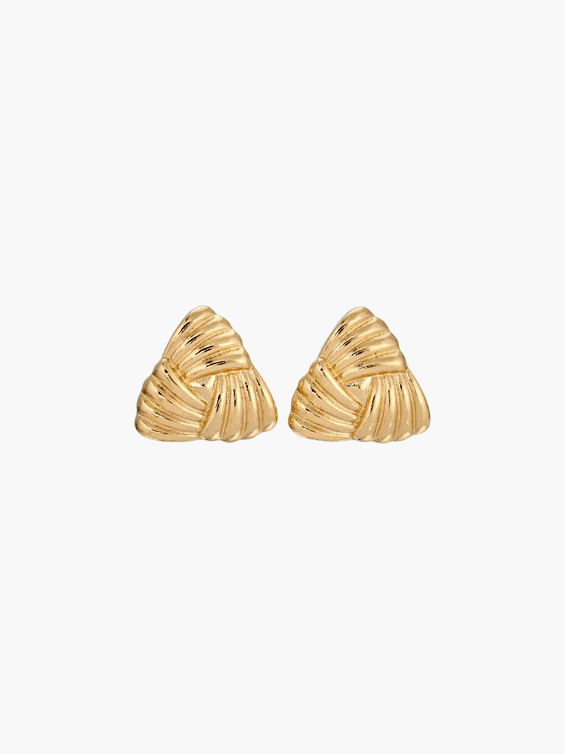 Textureed Triangle Earrings