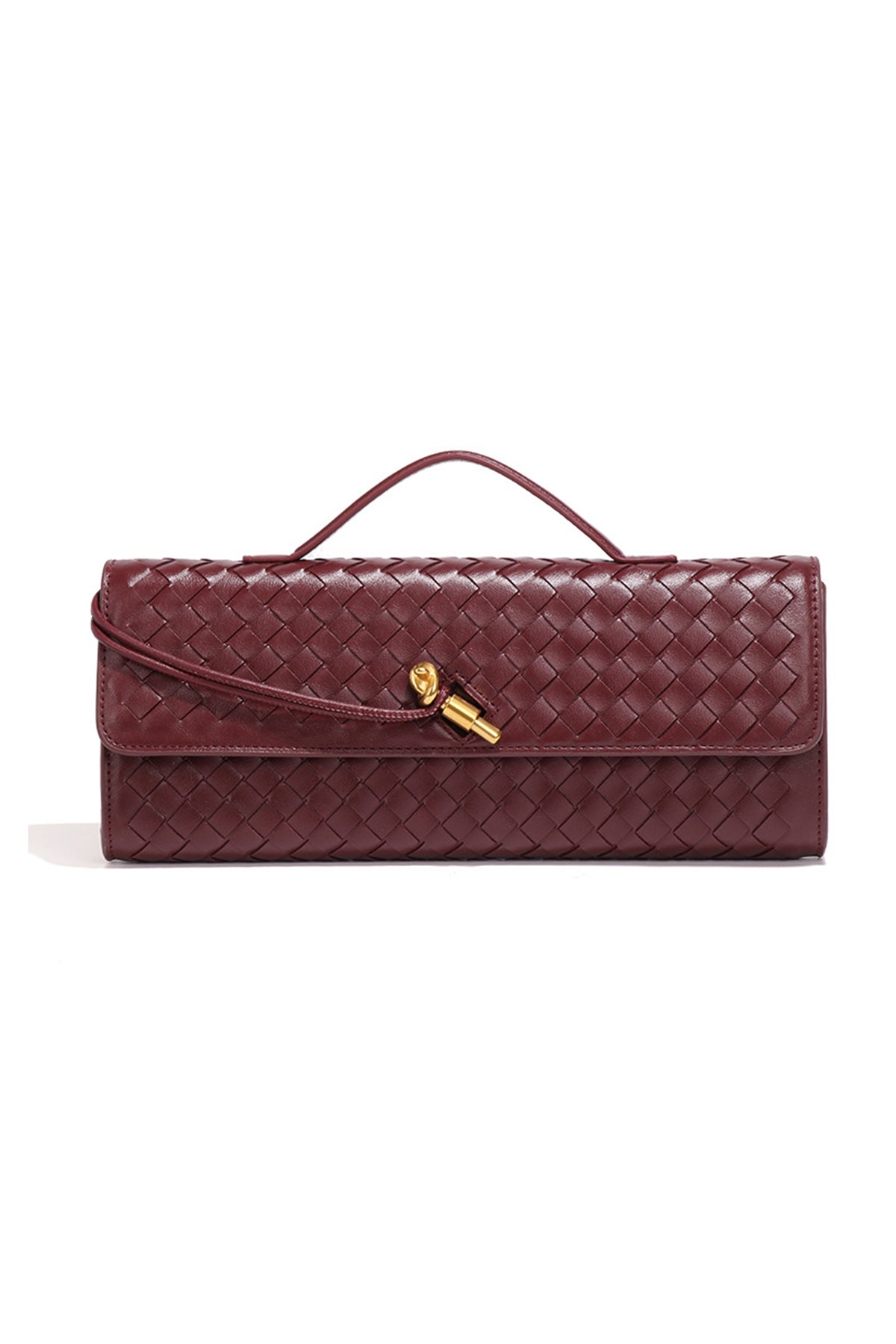 Woven Leather Clutch Bag