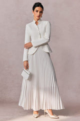 Christine Embroidery Pleated Skirt Set
