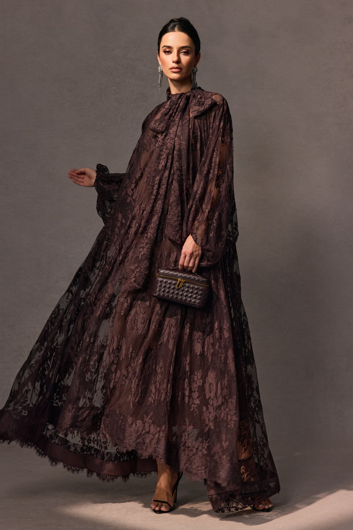 Catharine Floral Lace Sheer Maxi Dress