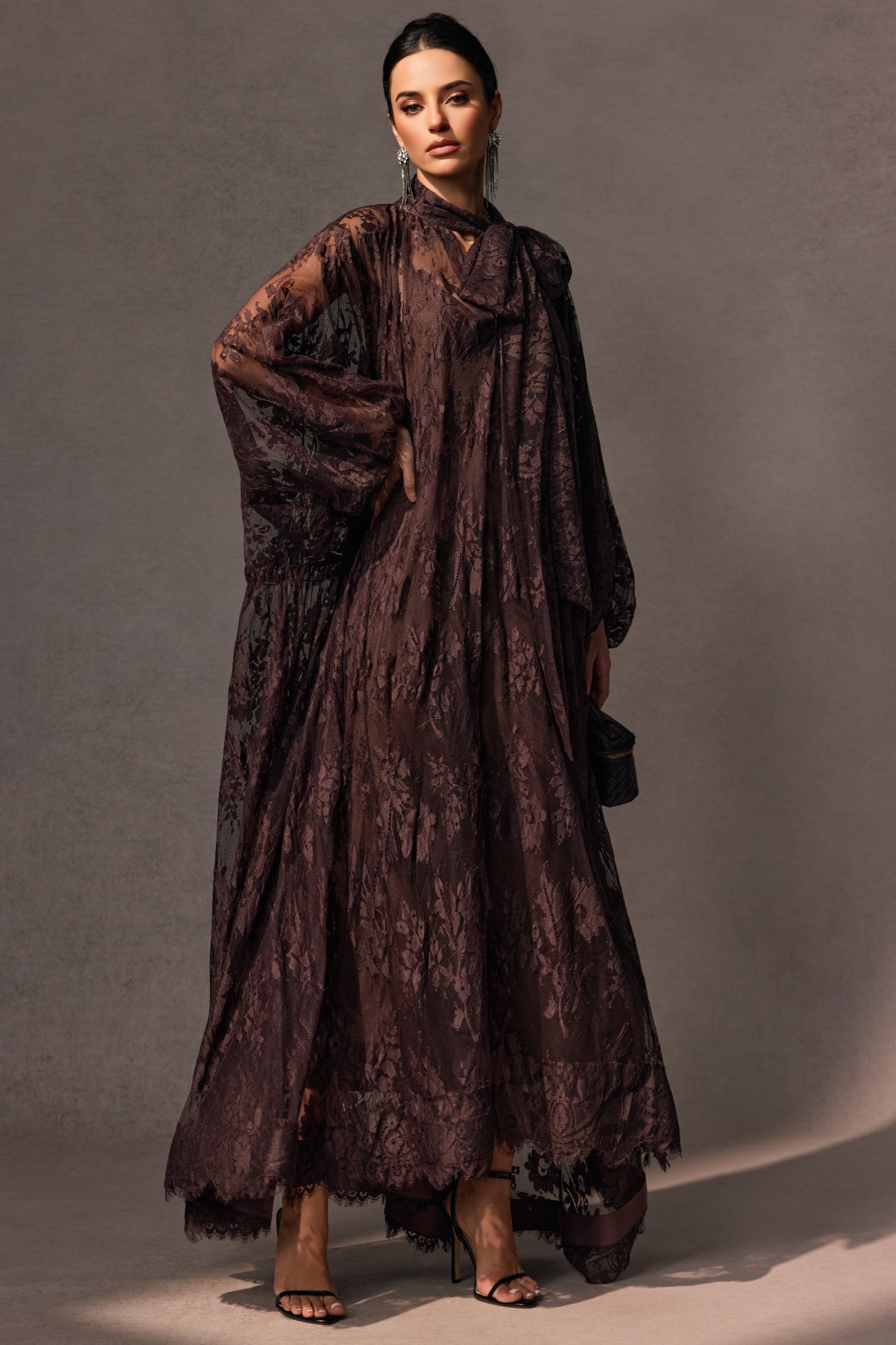 Catharine Floral Lace Sheer Maxi Dress