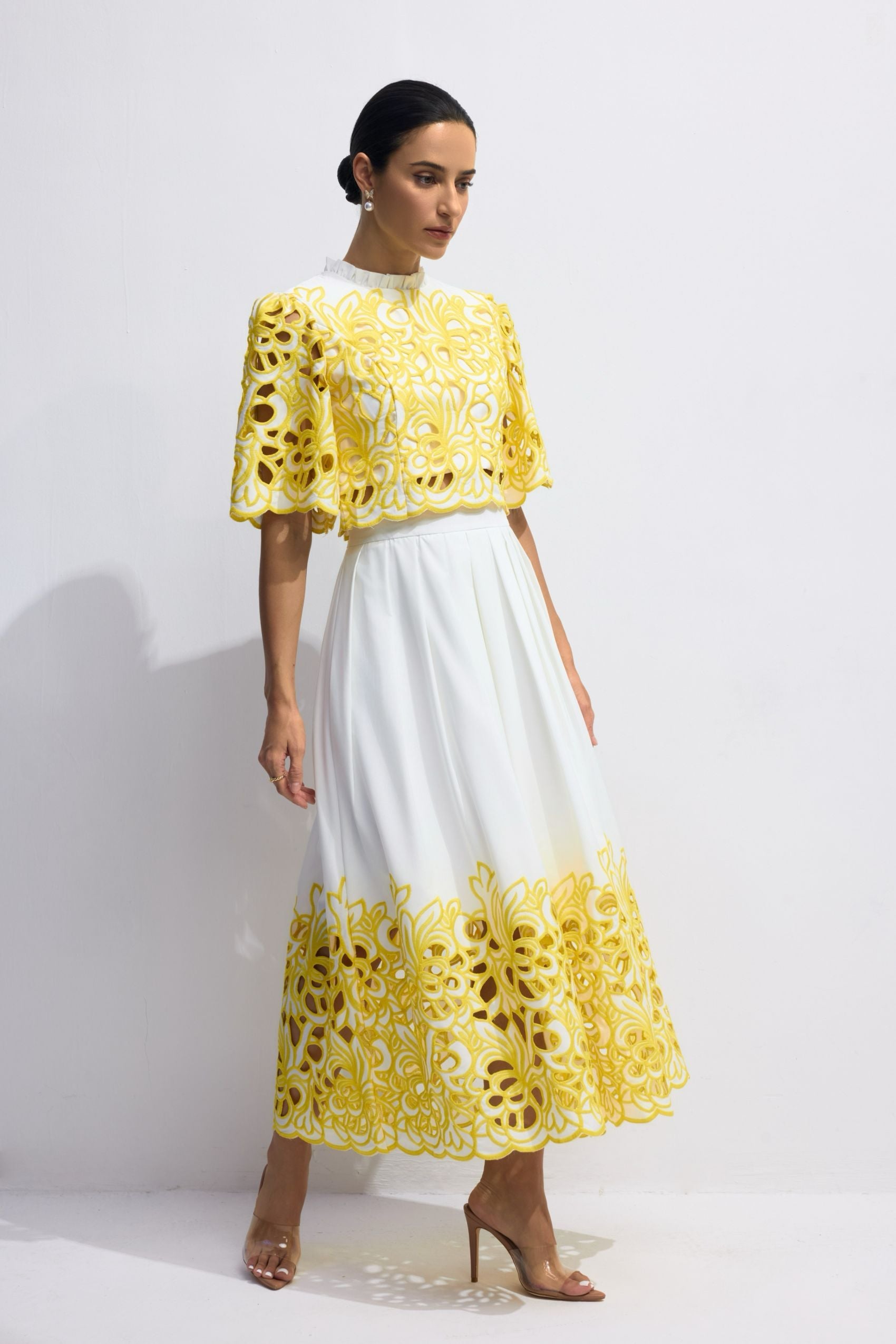 Kelly Floral Embroidered Two-Piece Set