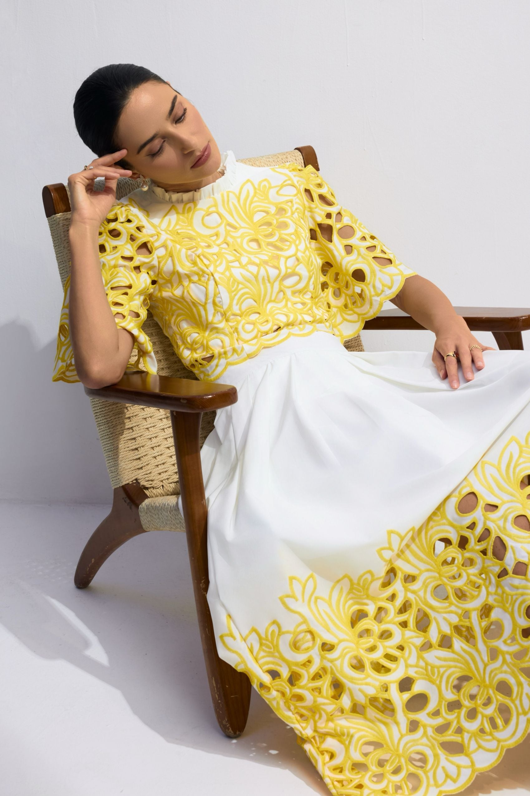 Kelly Floral Embroidered Two-Piece Set