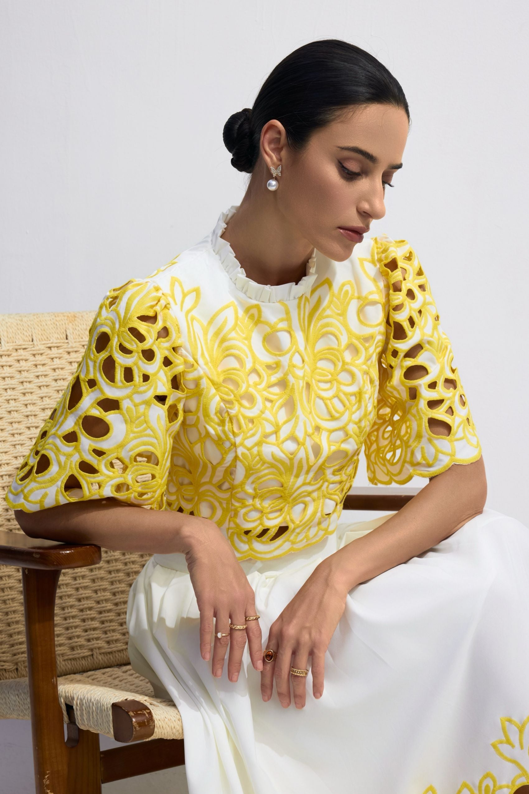 Kelly Floral Embroidered Two-Piece Set