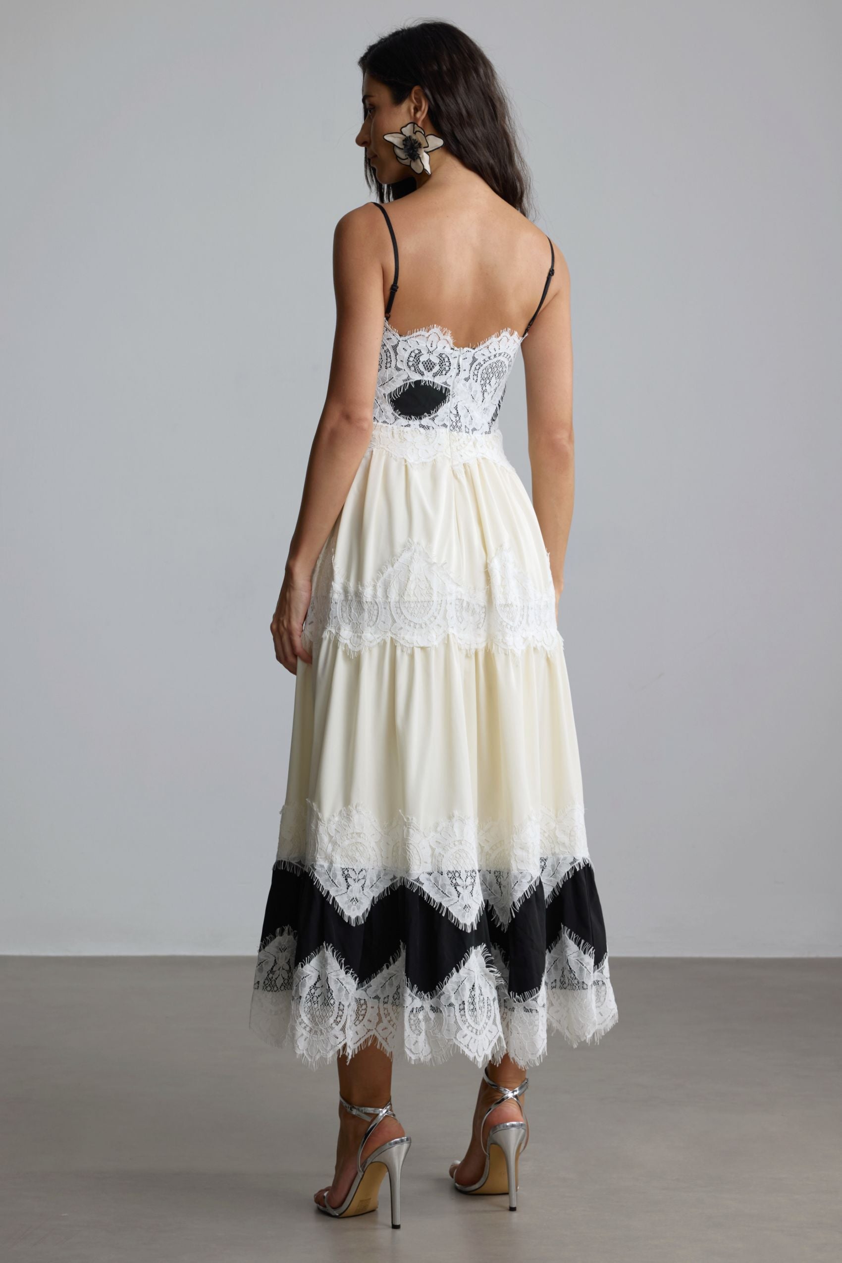Lillian Embroidered Lace Slip Maxi Dress