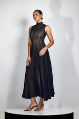Janet High Neck Sleeveless Maxi Dress