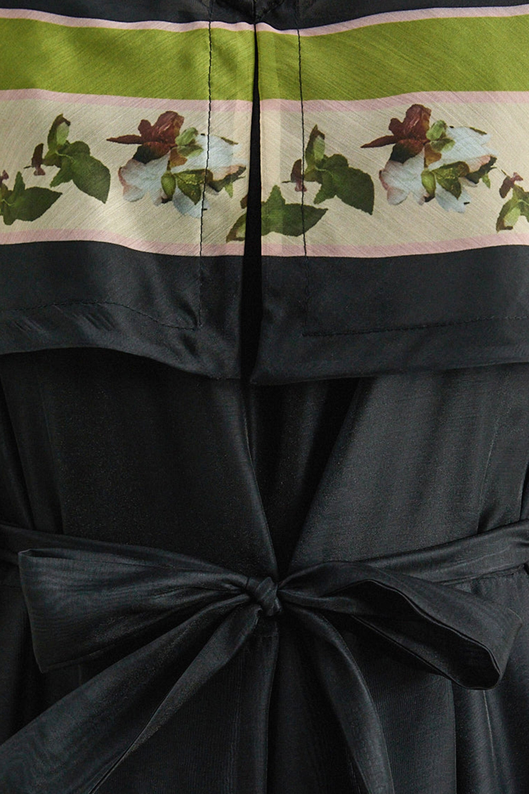 Dark Charm Black Floral Print Cape Collar Maxi Dress