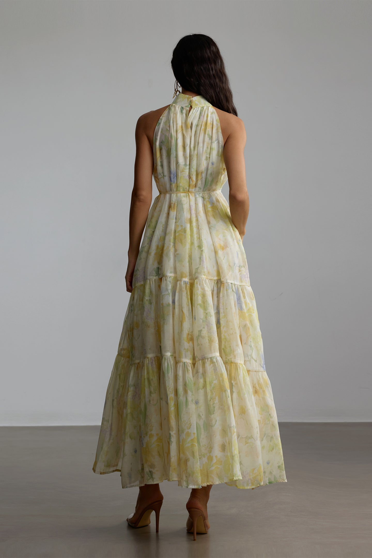 Fiona Floral Print Sleeveless Maxi Dress