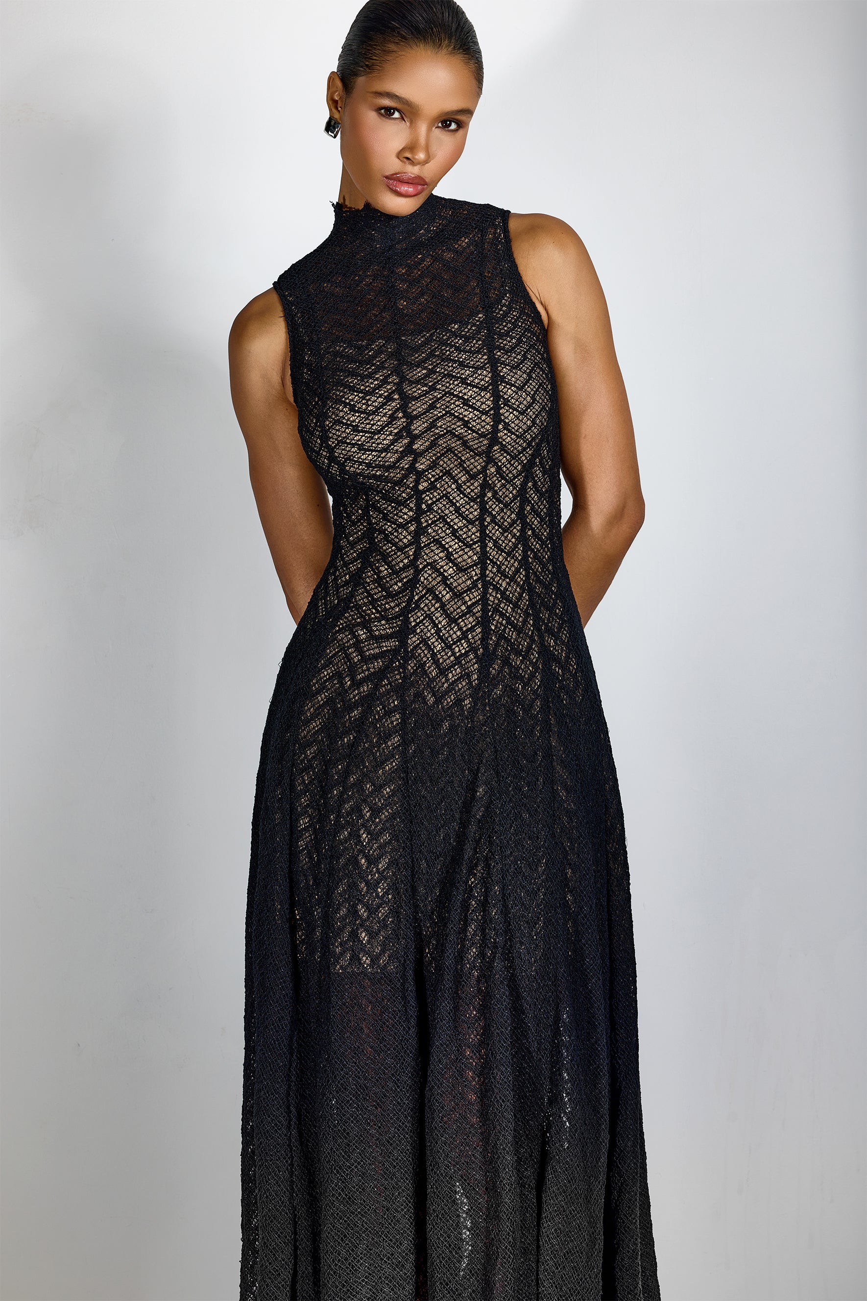 Janet High Neck Sleeveless Maxi Dress