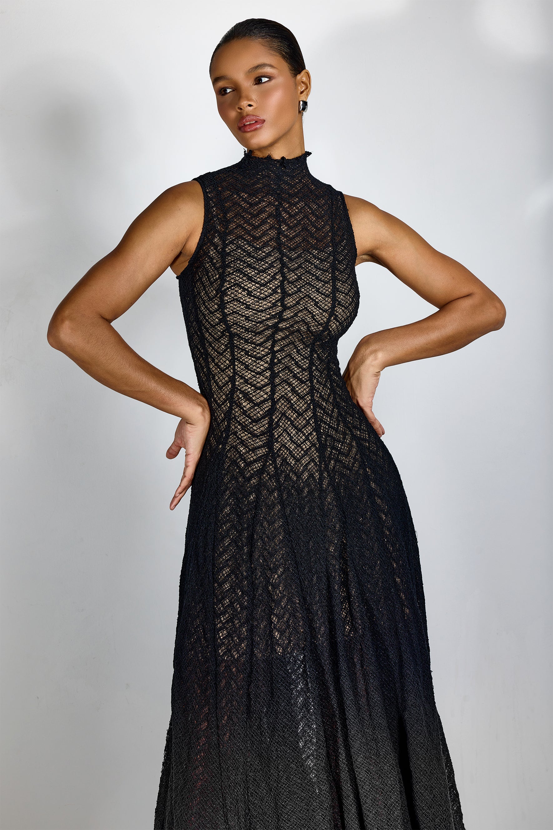 Janet High Neck Sleeveless Maxi Dress