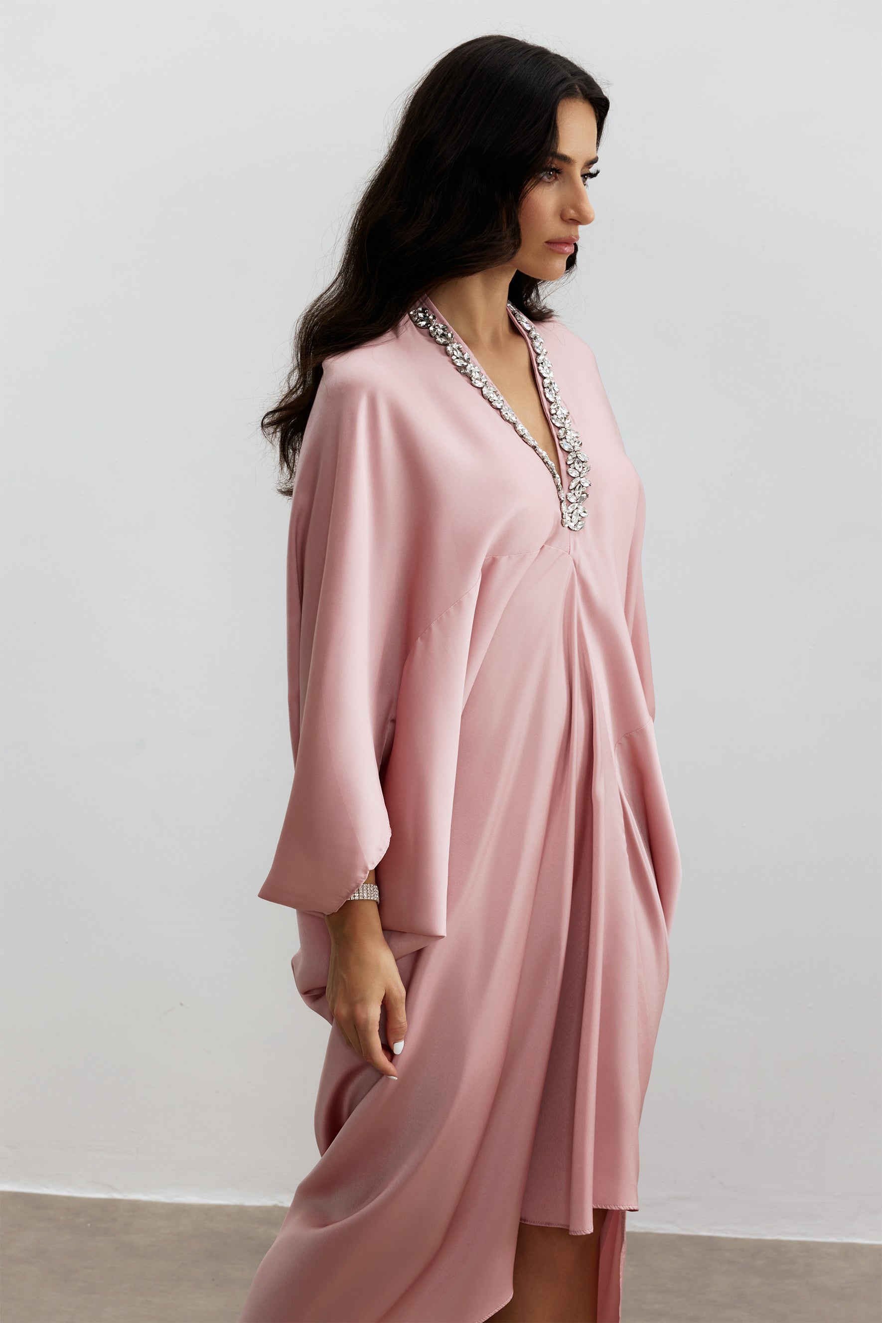 Tasha Embellished V Neck Maxi Kaftan