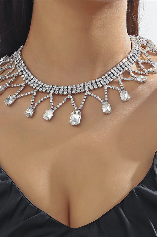 Rhinestone Tassel Necklaces
