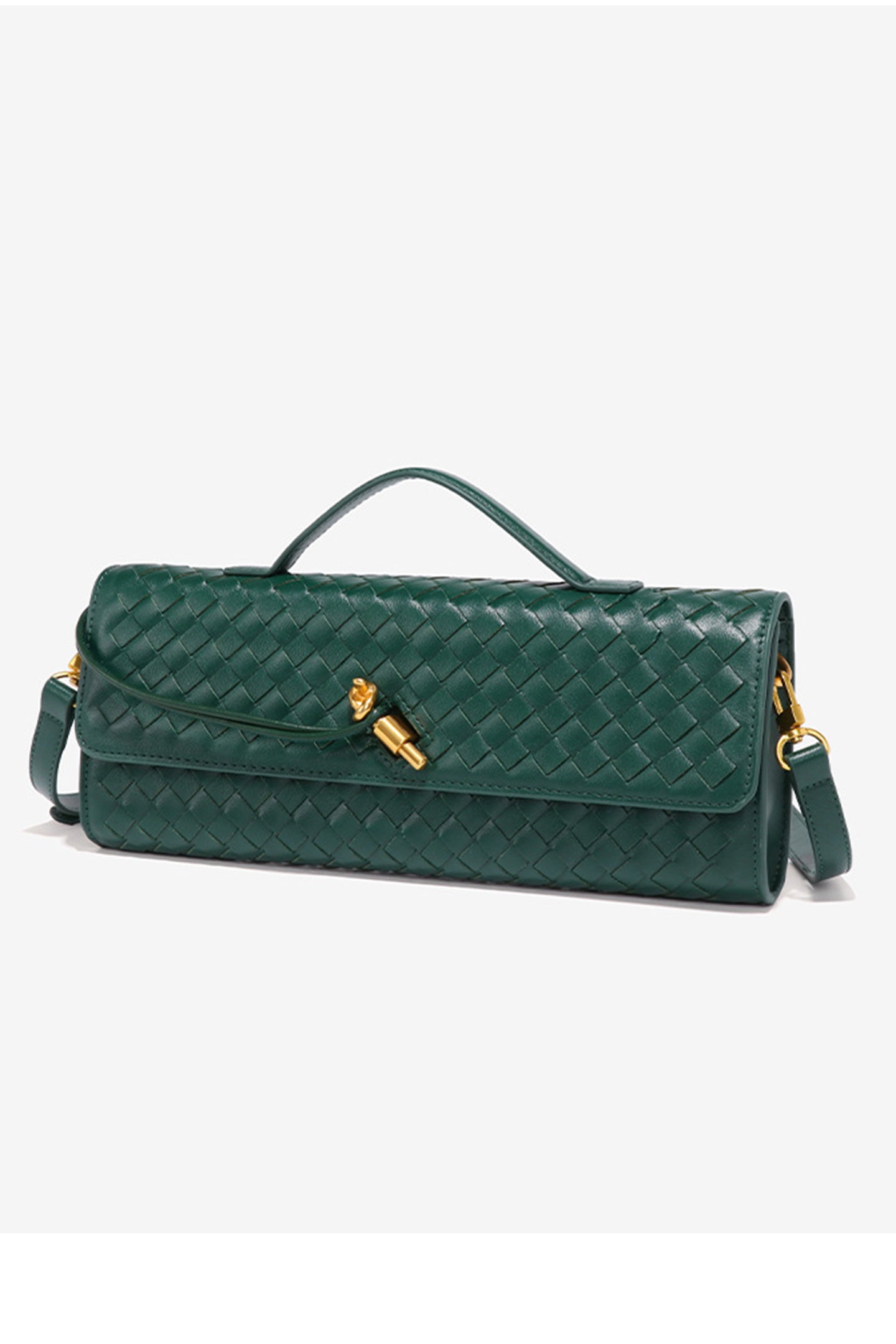 Woven Leather Clutch Bag