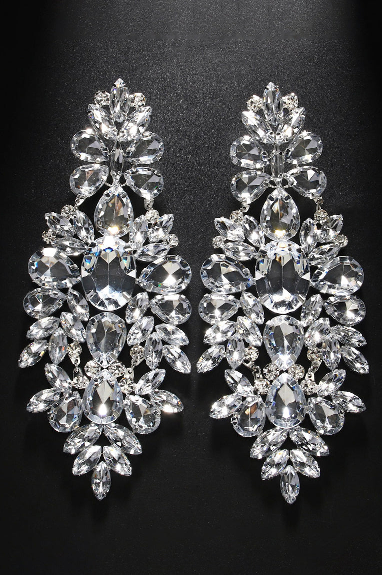 Oversize Crystal Drop Earrings