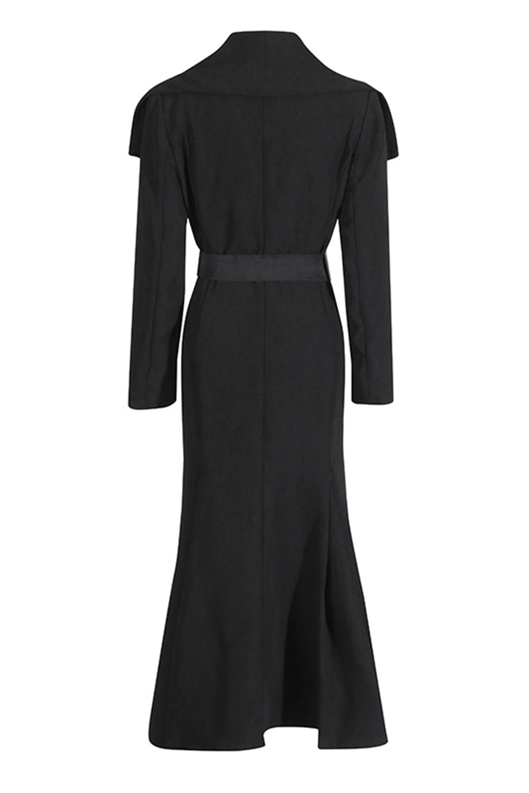 Gabrielle Wide Lapel Double Breasted Coat with Belt