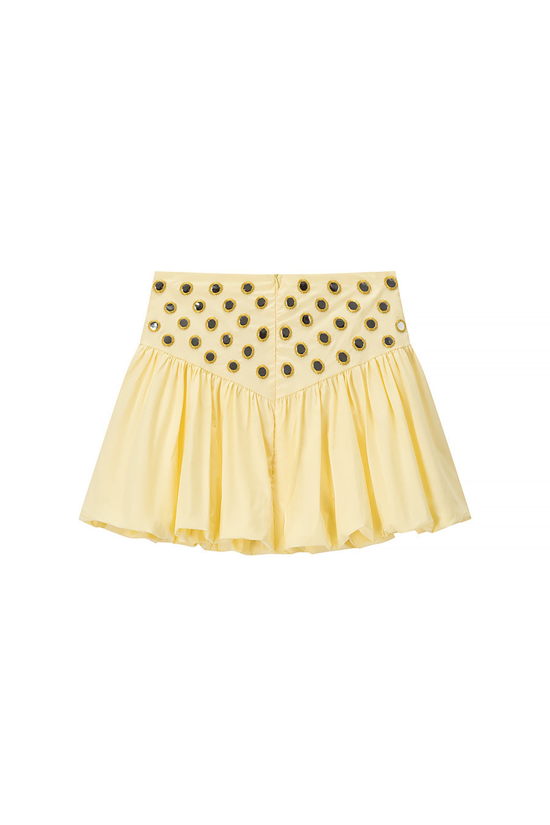 Irene Mirror Embellished Crop Top & Bubble Skirt Set