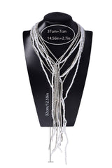 Pearl Rhinestone Multi Strand Necklace