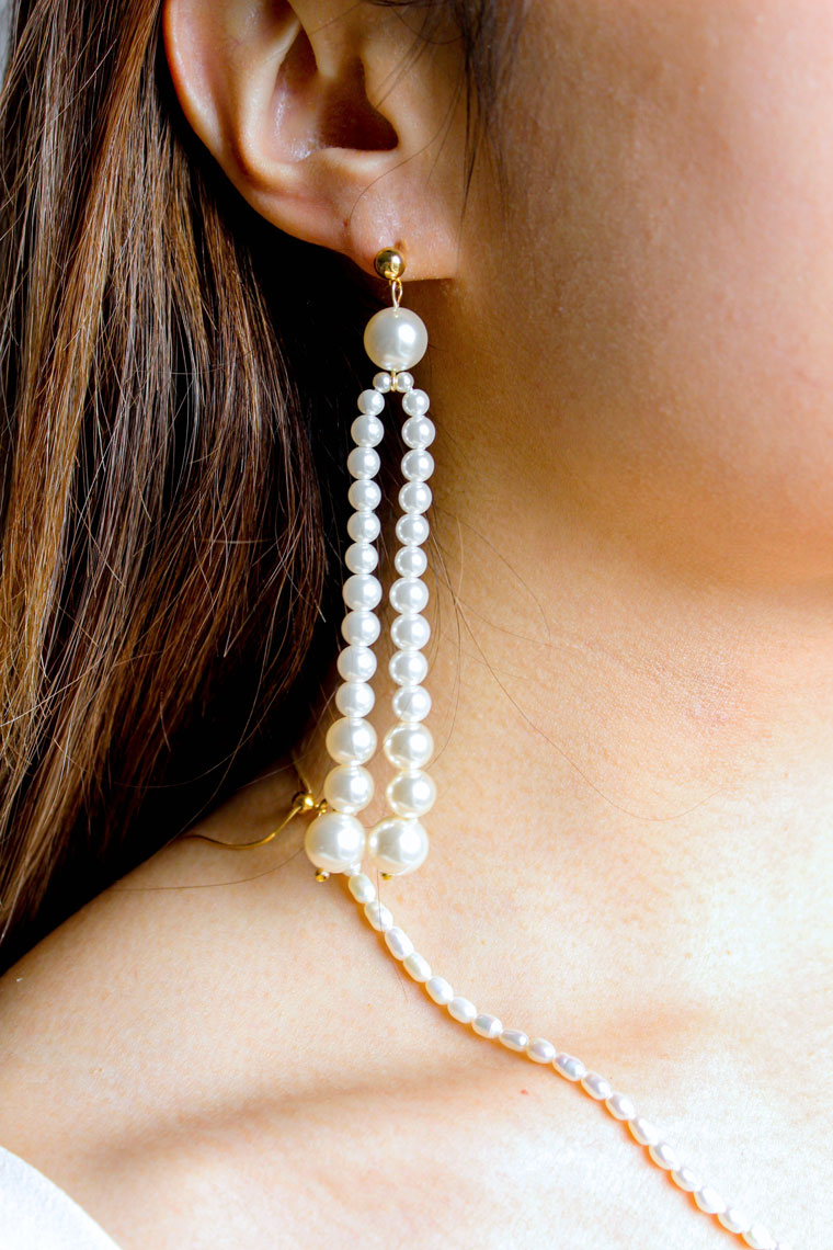 Pearl Chandelier Drop Earrings