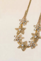 Crystal Floral Statement Necklace