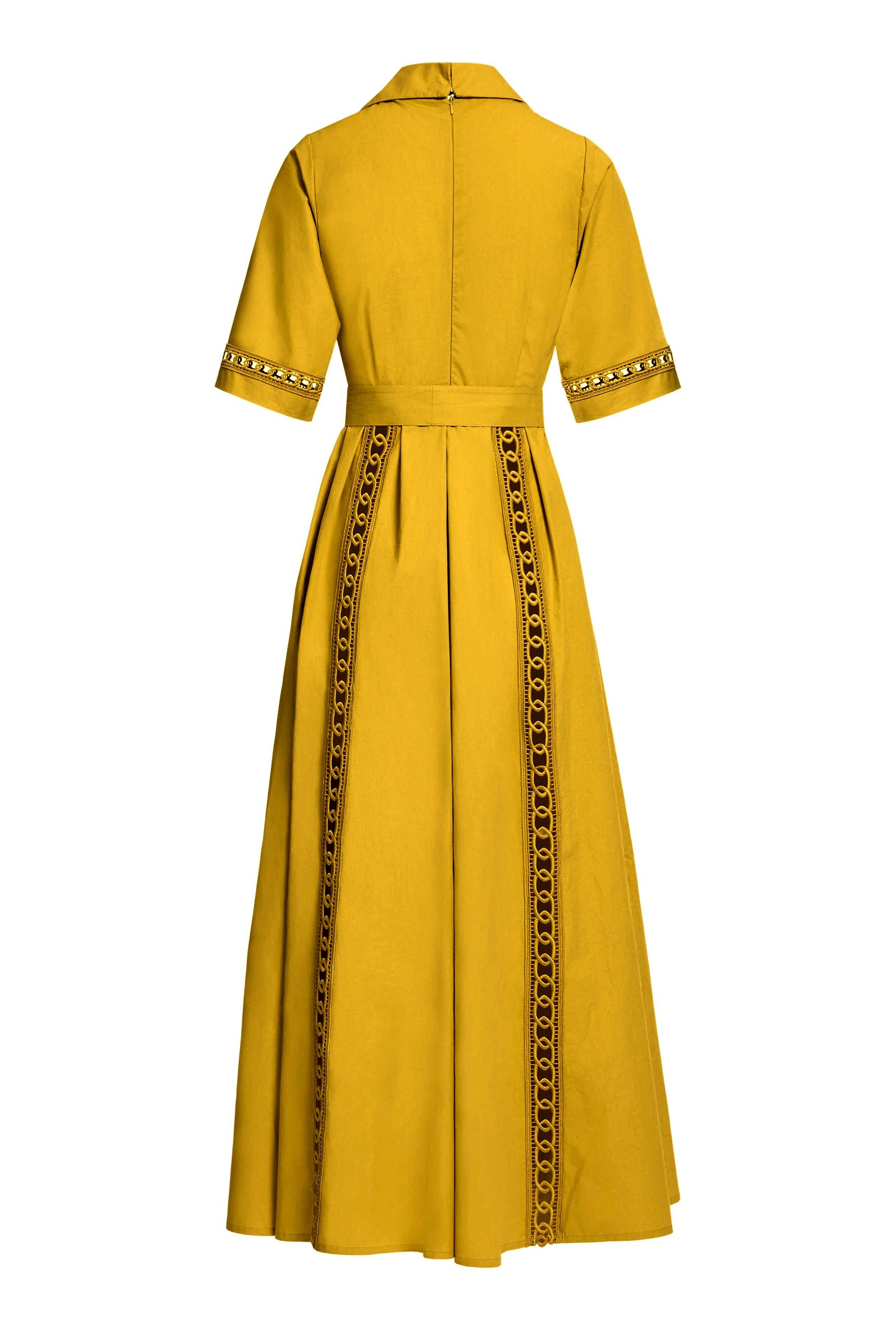 Angelina Lace Embroidered Short Sleeve Maxi Dress
