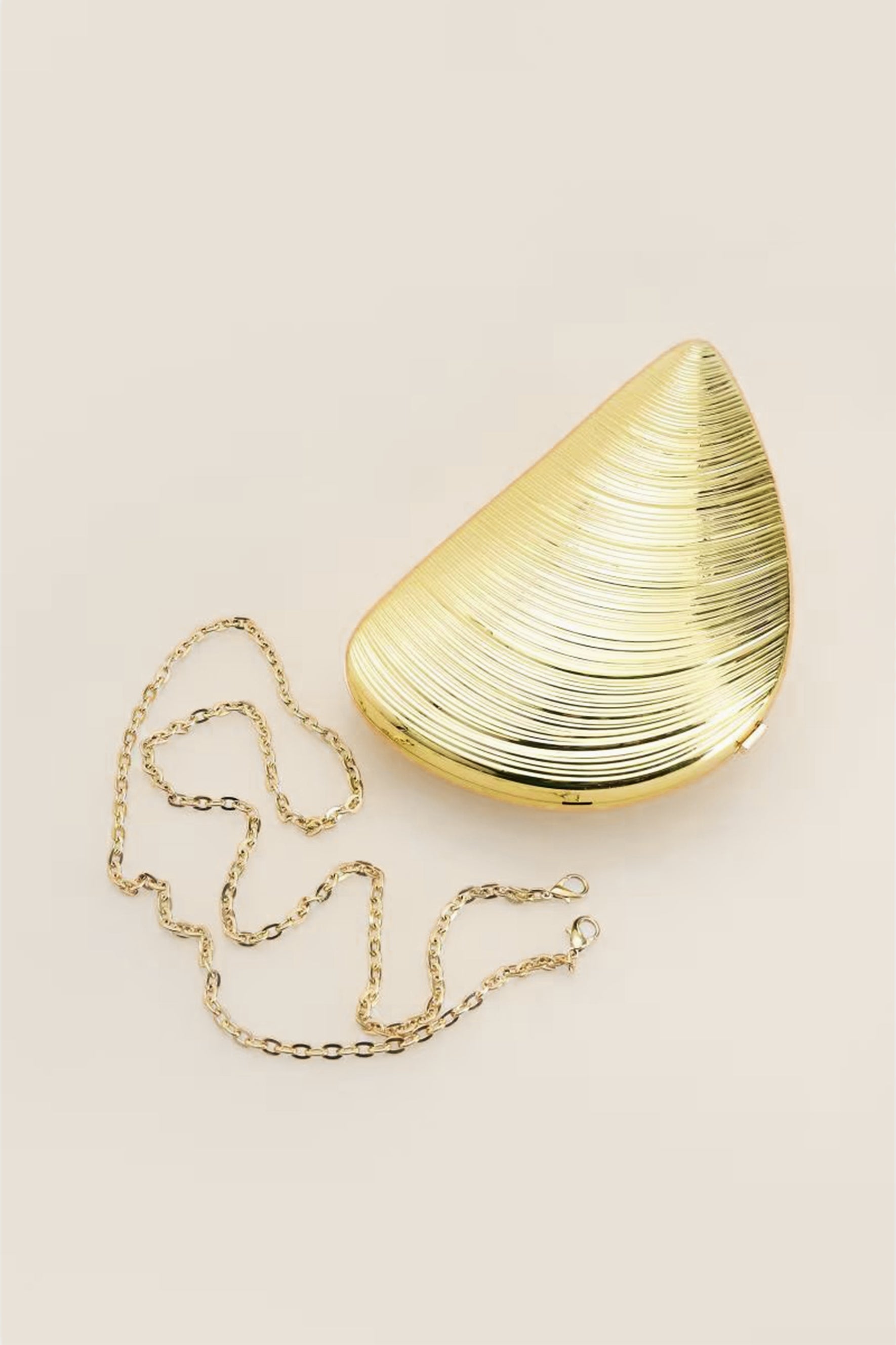 Metal Shell Shapped Clutch