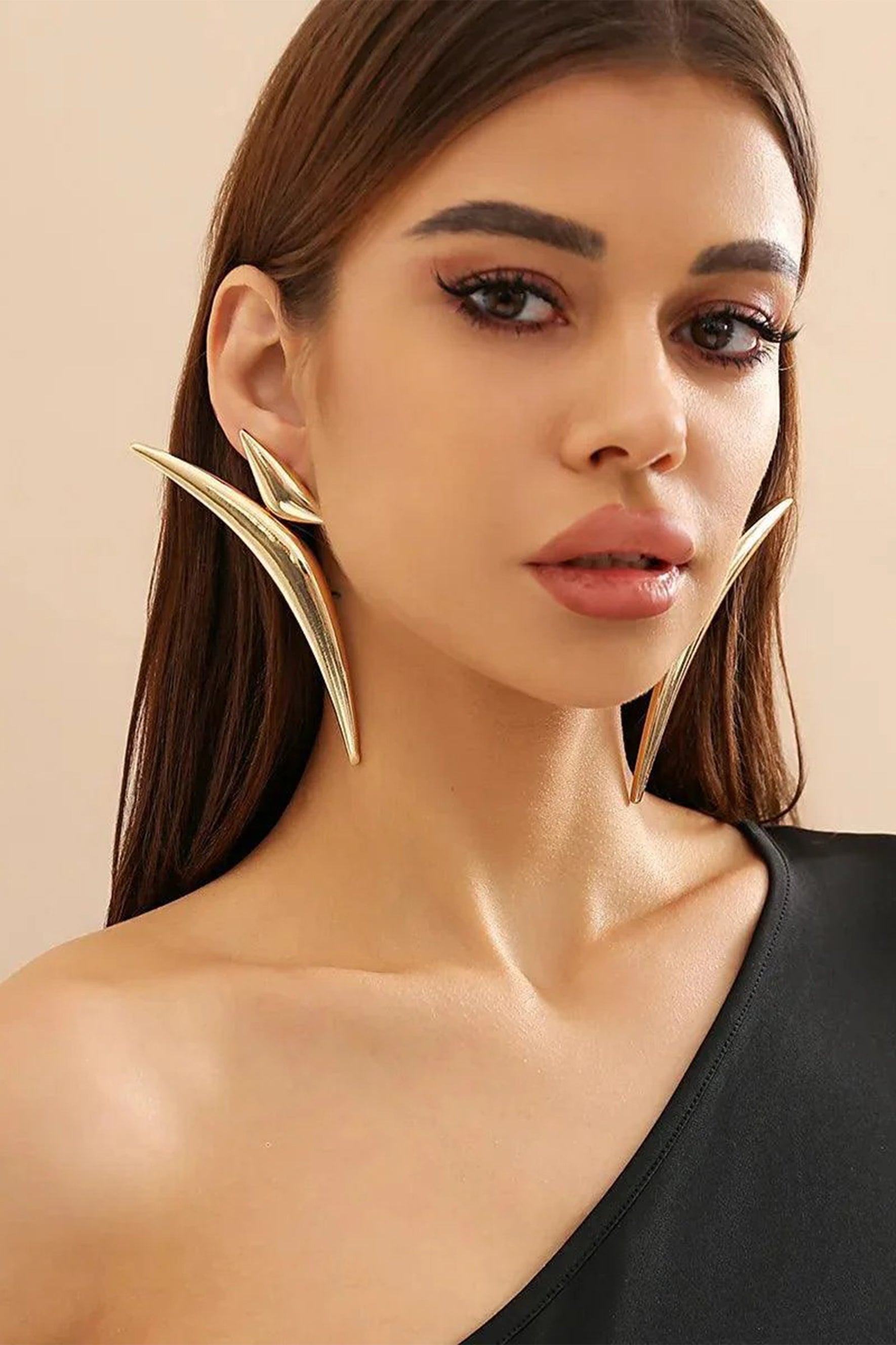 Abstract Triangle Pointed Drop Earrings