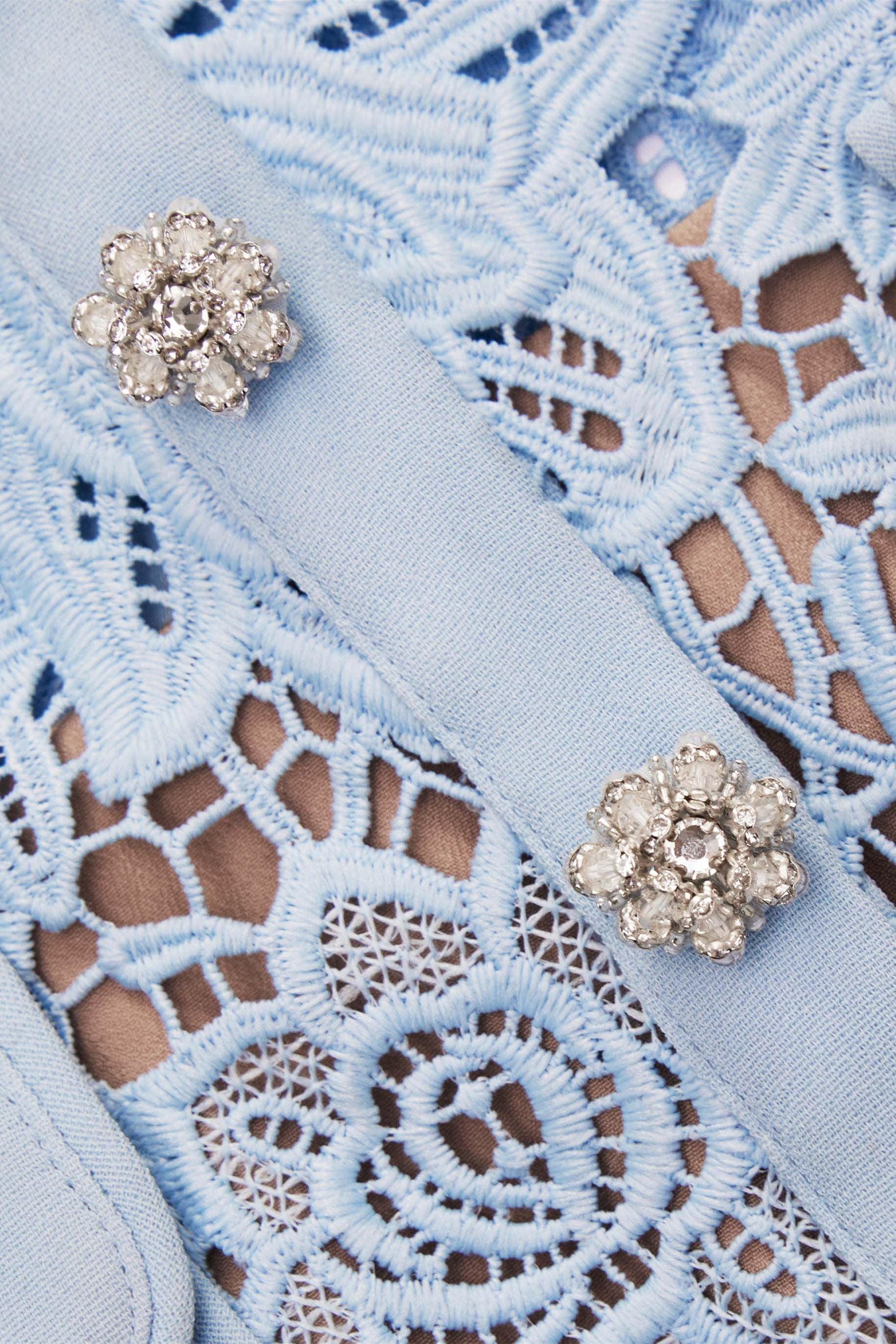 Renata Floral Embroidered Lace Mini Dress